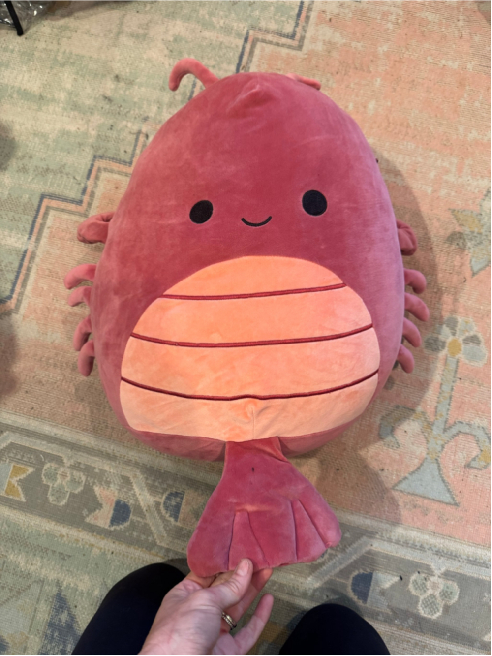 HUGE! Squishmallows Kids Stuffed Animal Lobster Plush Toy Red Orange - Picture 3 of 5